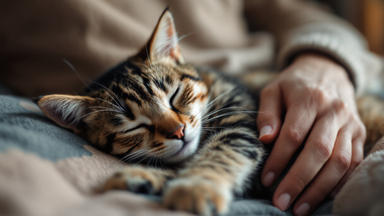 Les raisons pour lesquelles votre chat aime dormir sur vous