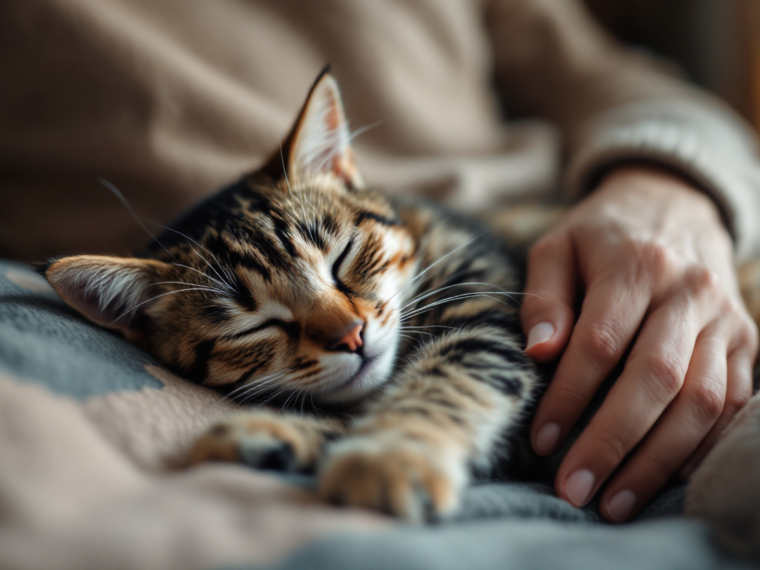 Les raisons pour lesquelles votre chat aime dormir sur vous